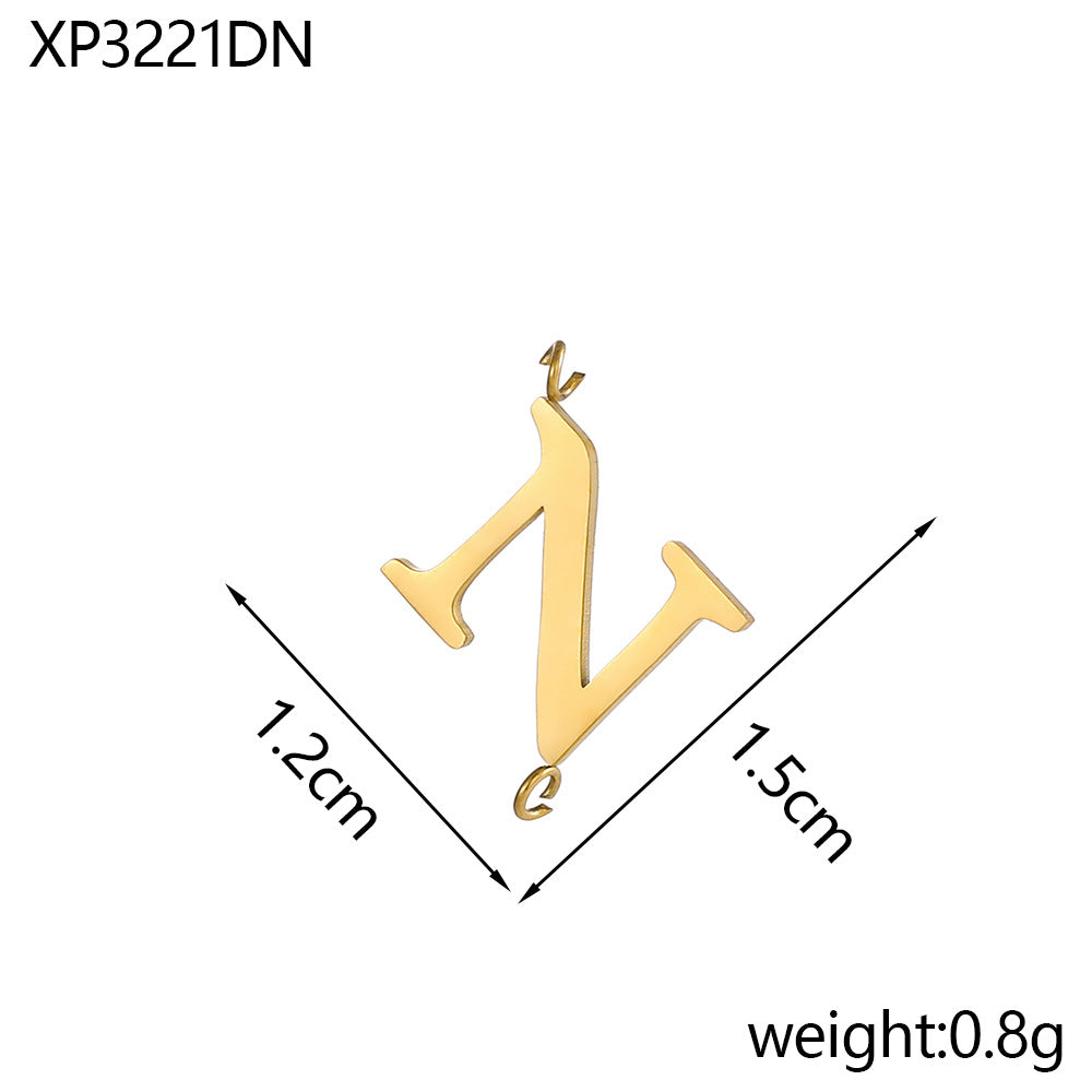 Wholesale Stainless Steel 26 Letter Pendant