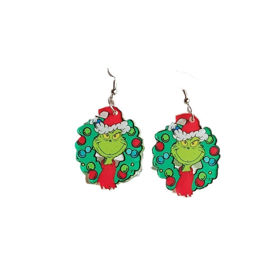 Wholesale Cute Christmas Cat Earrings