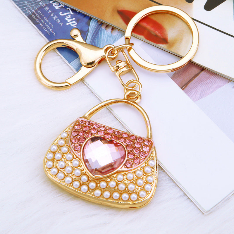 Wholesale Pearl Diamond Zinc Alloy Keychains ACC-KC-RuiYuan002