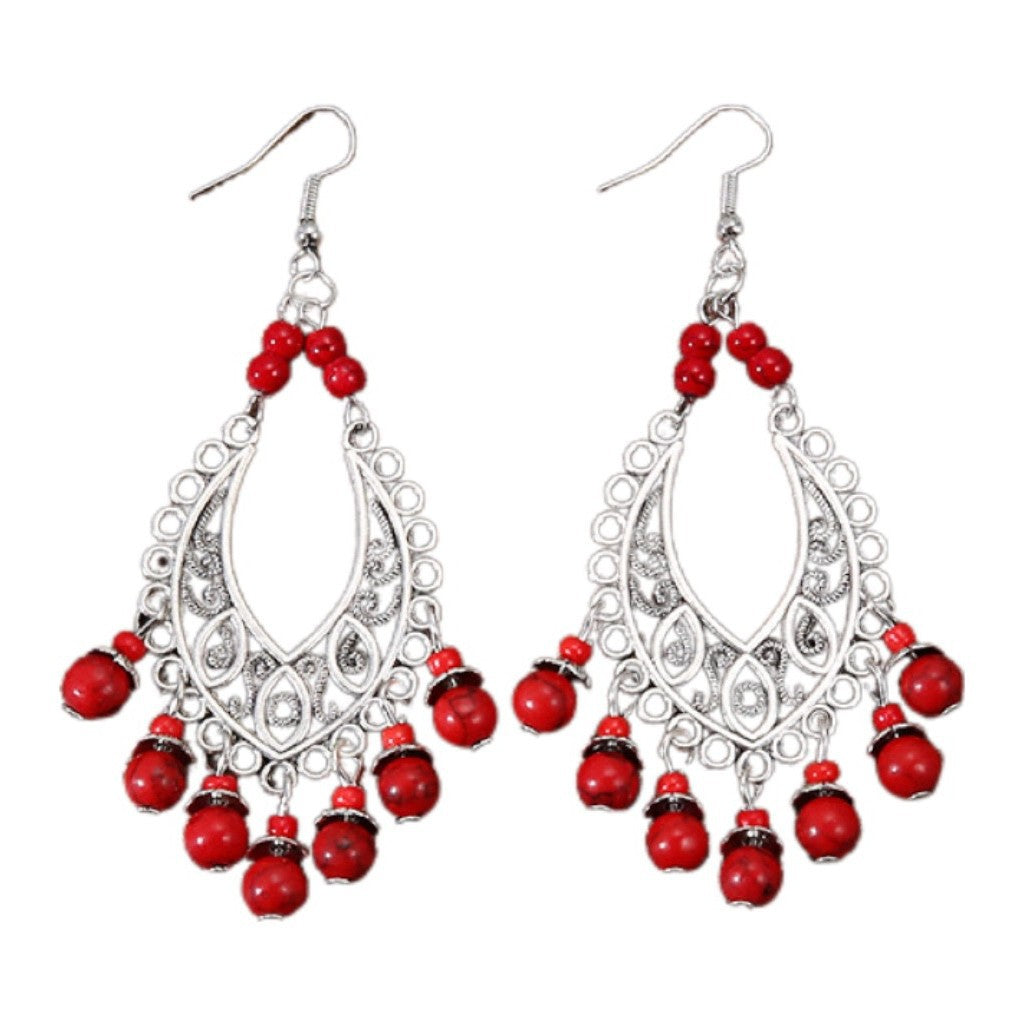 Wholesale Bohemian Tassel Turquoise Earrings