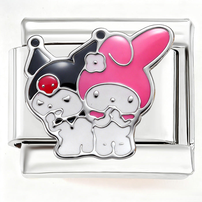 Wholesale  Italian Charm Bracelet 9mm DIY Cute Cartoon Creative Stainless Steel Composable Bracelet