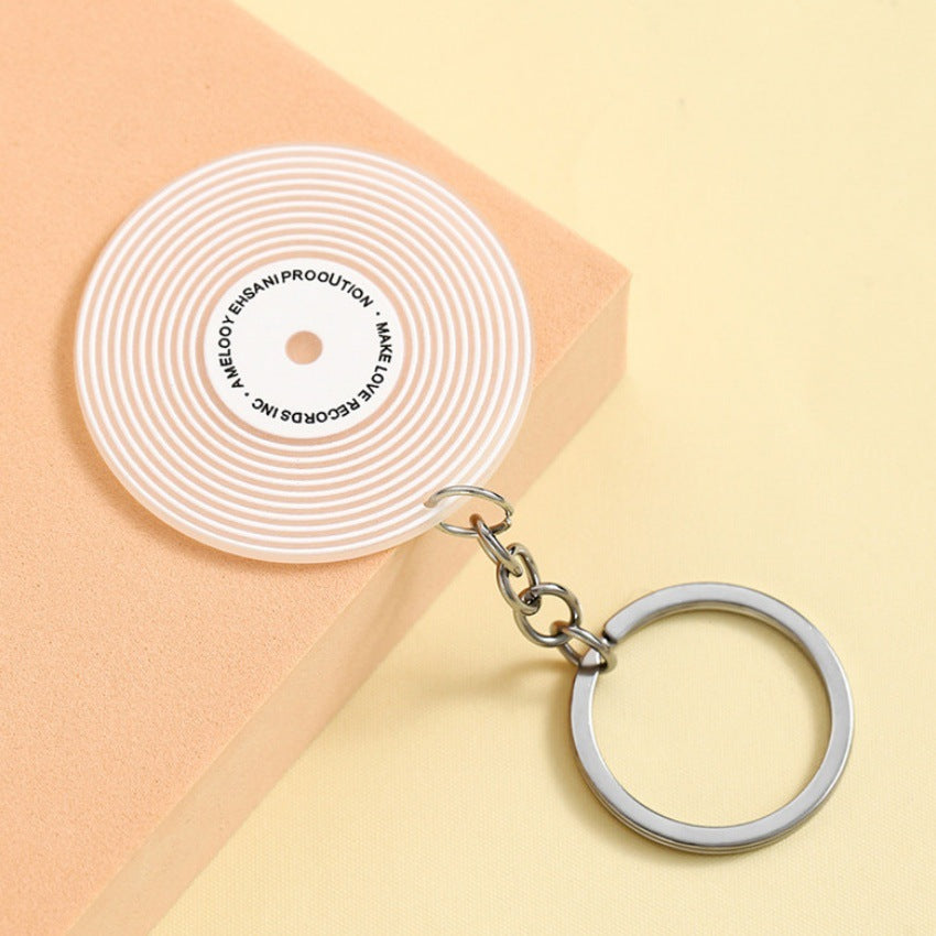 Wholesale Vinyl music festival keychain