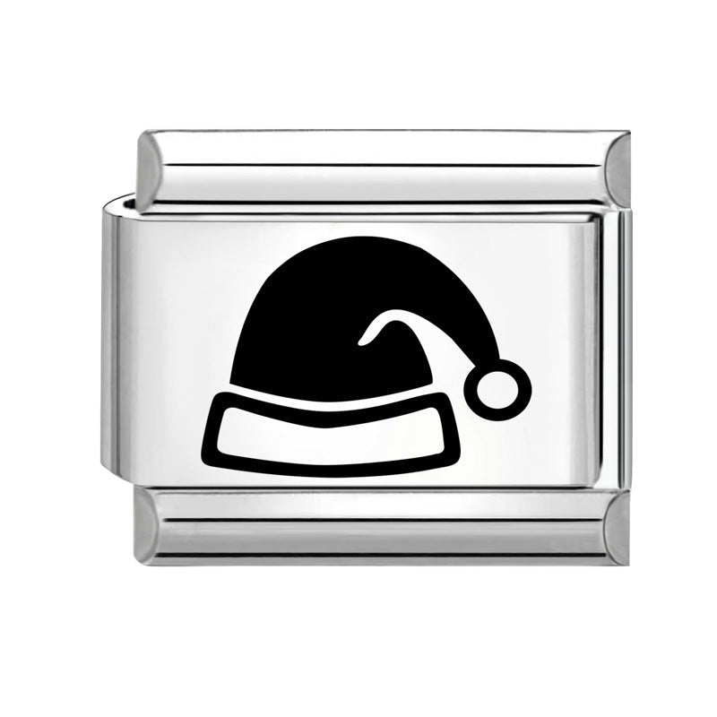 Wholesale Italian Charm Bracelet 9mm DIY Splicing Removable Christmas Cartoon Stainless Steel Composable Bracelet