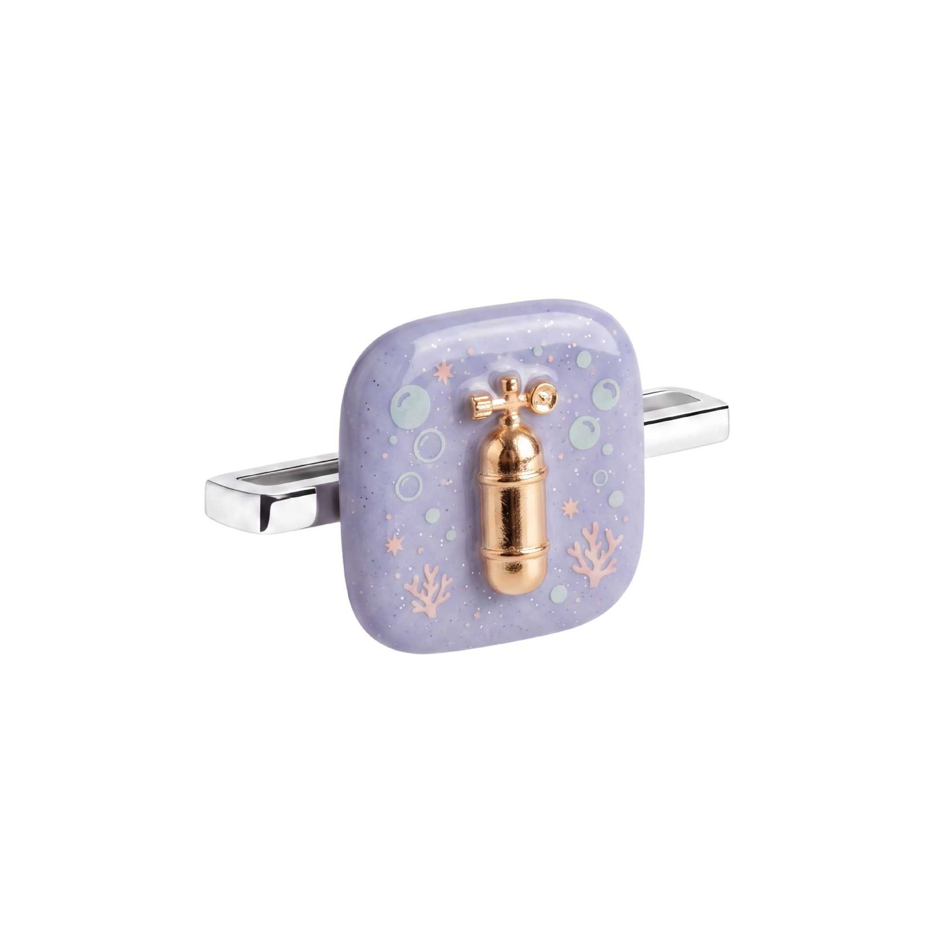 Wholesale Fashion Star Pendant Charm Stainless Steel 18K Gold Plated Purple Water Bottle Strap DIY Jewelry Accessory For Women