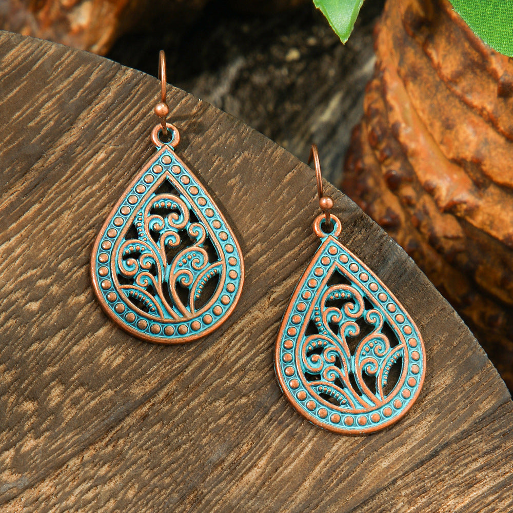 Wholesale Zinc Alloy Bohemian Geometric Hollow Earrings