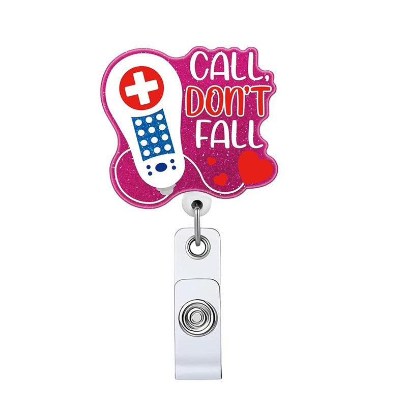 Wholesale Acrylic Heart Medicine Bottle Nurse Cap Medical Retractable Badge Scroll Keychain ACC-KC-LingYu004