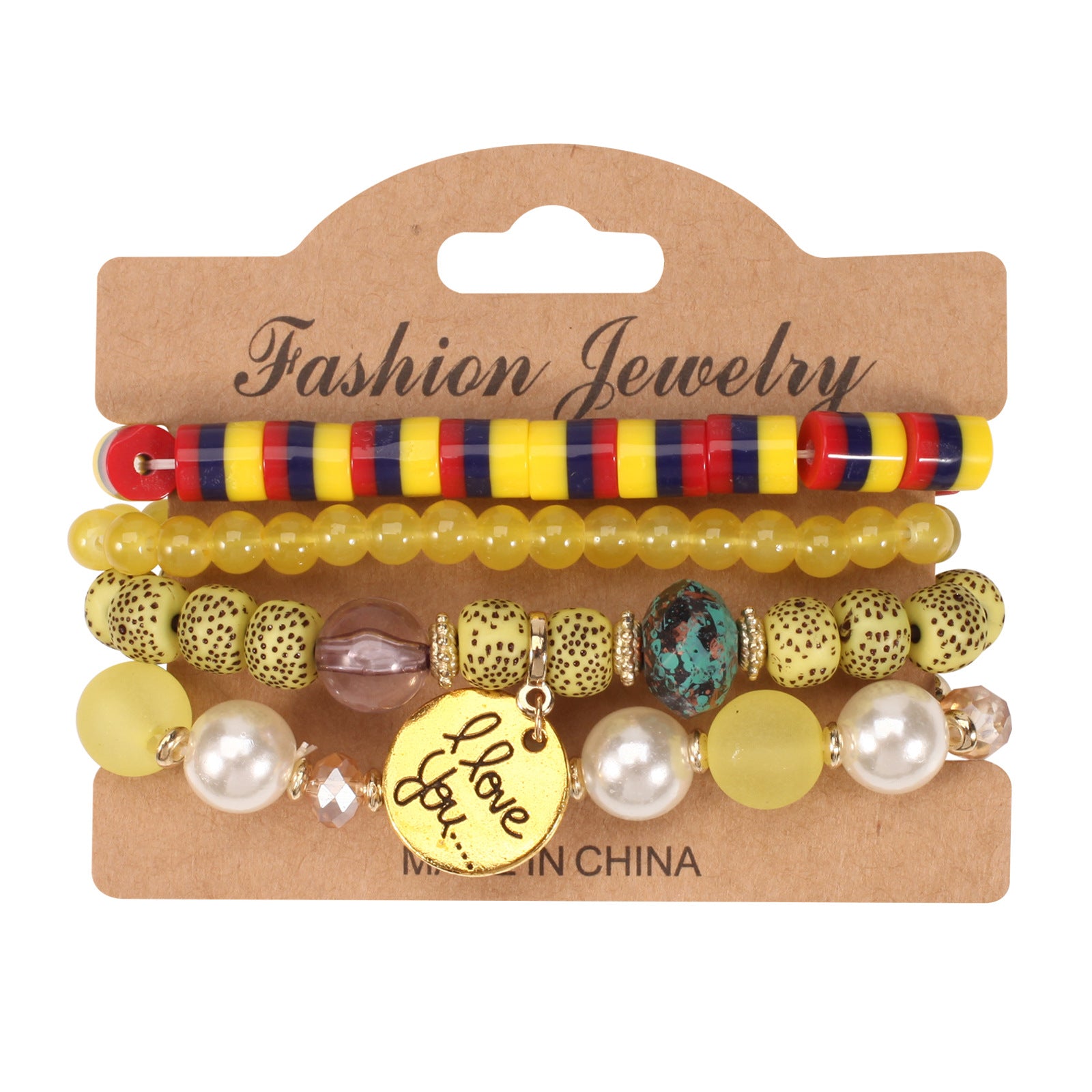 Wholesale Bohemian Bracelet Handmade Beaded Multi-layer Pendant Bracelet Layered Bracelet Set ACC-BT-XinY017