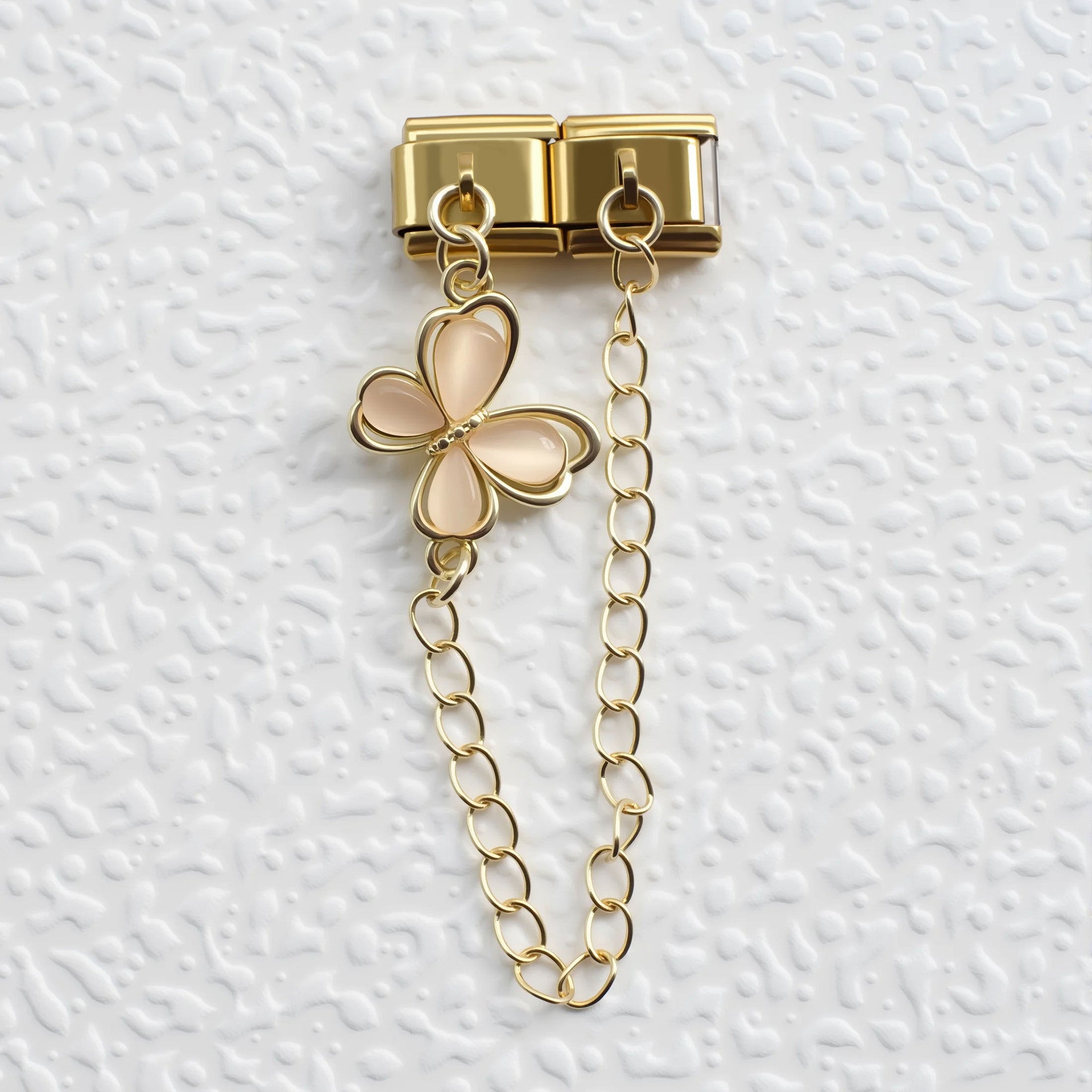 Wholesale 5pcs/pack Makeup &  Accessories Enamel Italian Charms Single Section Creative Stainless Steel Composable Bracelet