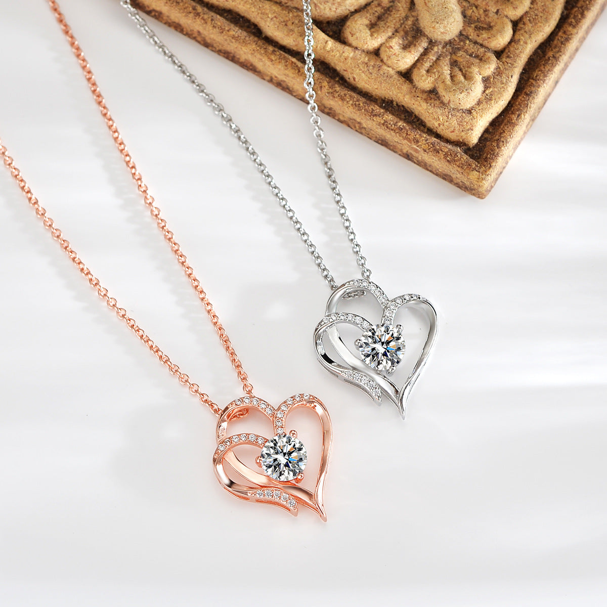 Wholesale Zirconia Heart Copper Necklace ACC-NE-YingRong002