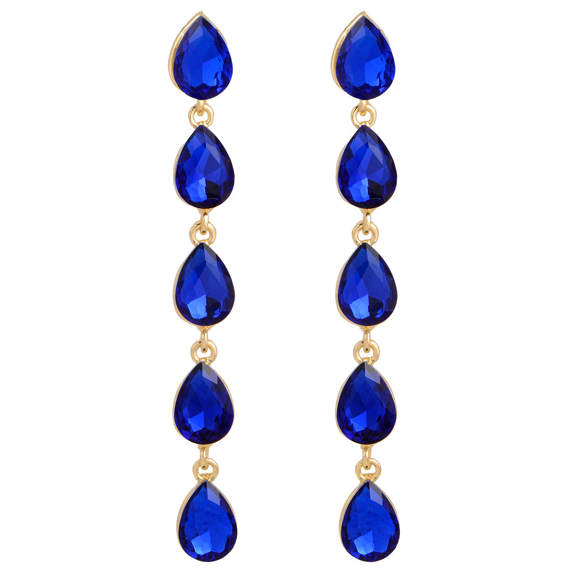 Wholesale Rhinestone Earrings Water Drop Long Luxury Earrings ACC-ES-YiN007