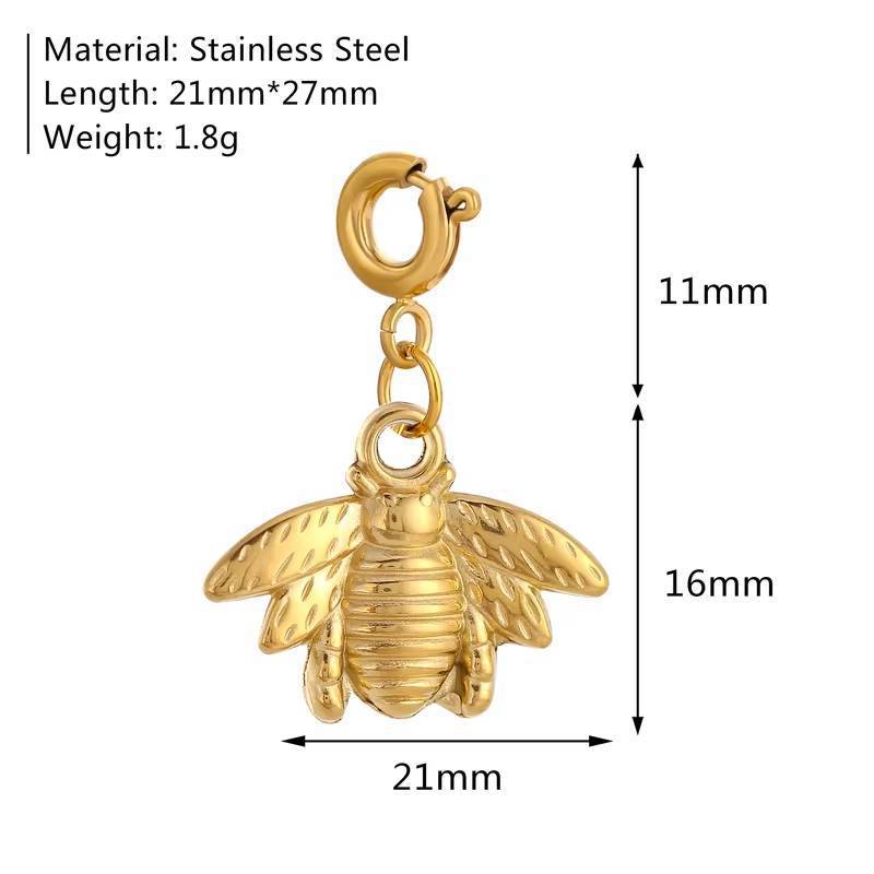 Wholesale Stainless steel marine insect and flower pendant