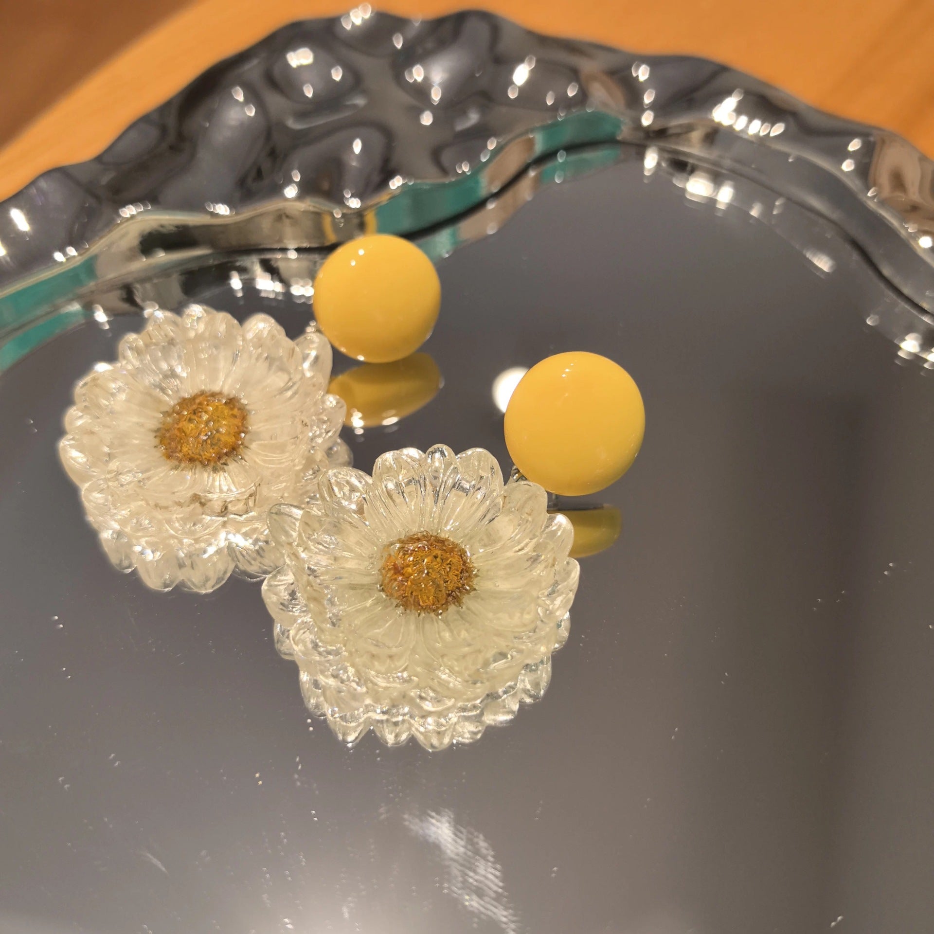 Wholesale Yellow Flower Earrings