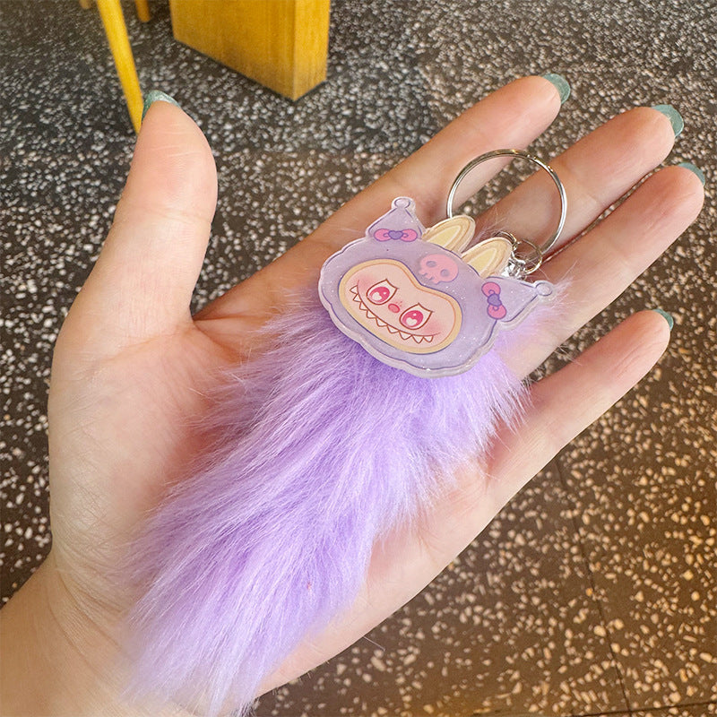 Wholesale Little Monster Plush Tail Keychains