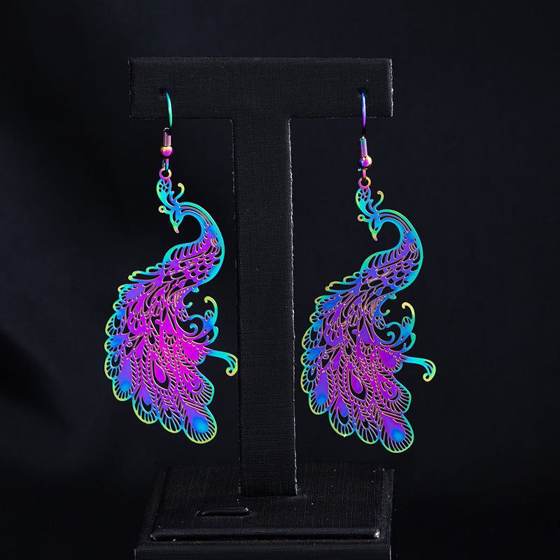 Wholesale Hollow Sun God Colorful Earrings