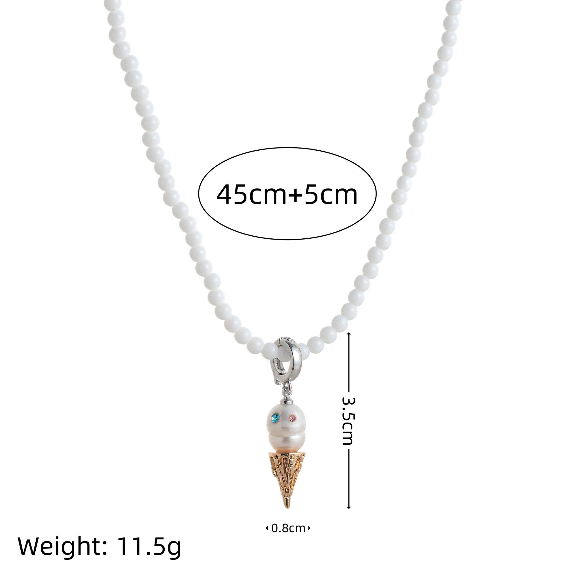 Wholesale Man-made Pearl Ice Cream Pendant
