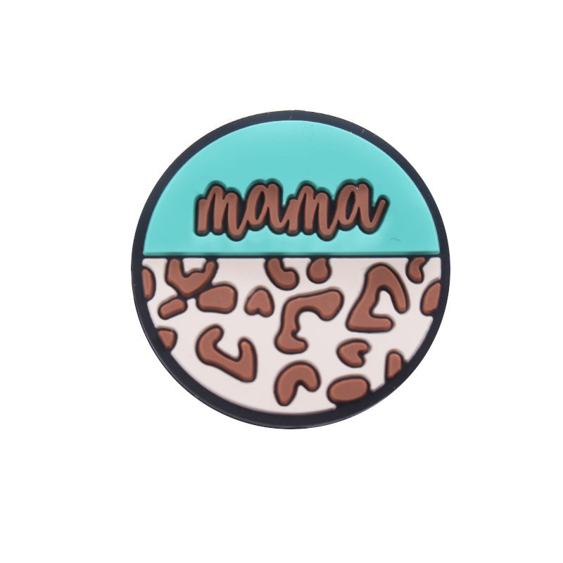 Wholesale 5pcs MaMa Silicone Beads Focal Beads Mother's Day ACC-BDS-GuangTian032