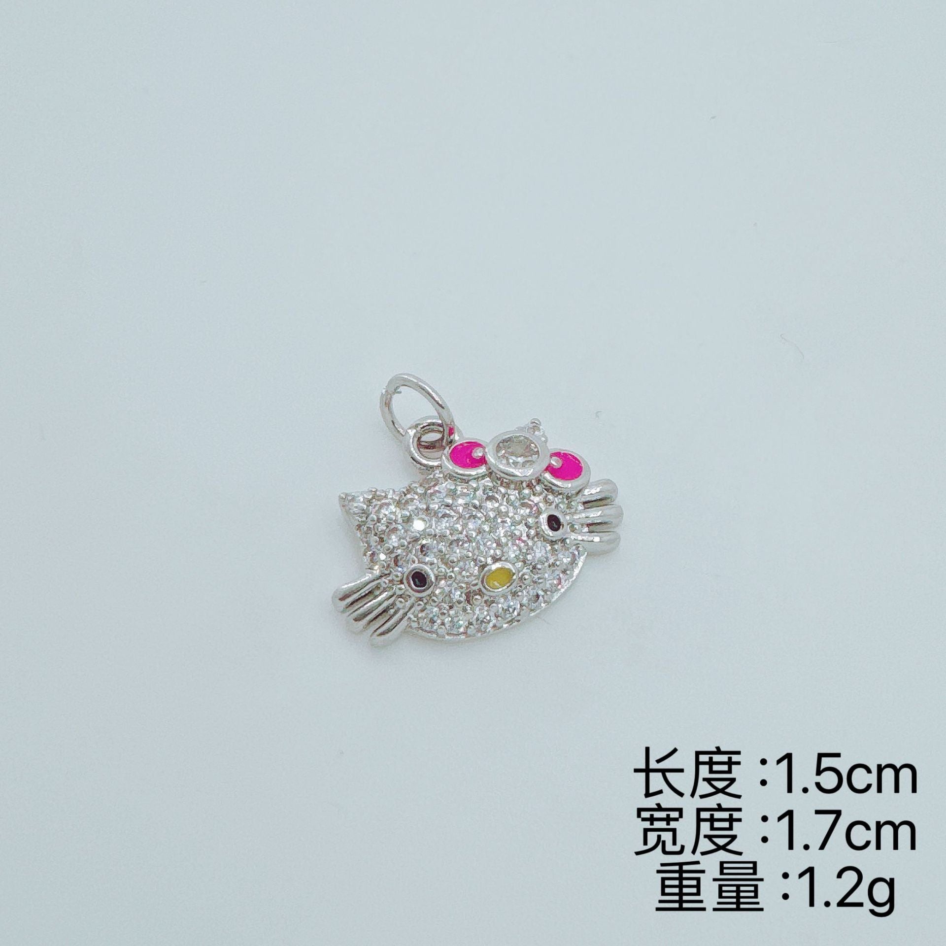 Wholesale Copper Gold-Plated Cat Pendant Zircon Hollow Design Trendy Boutique Jewelry Accessory
