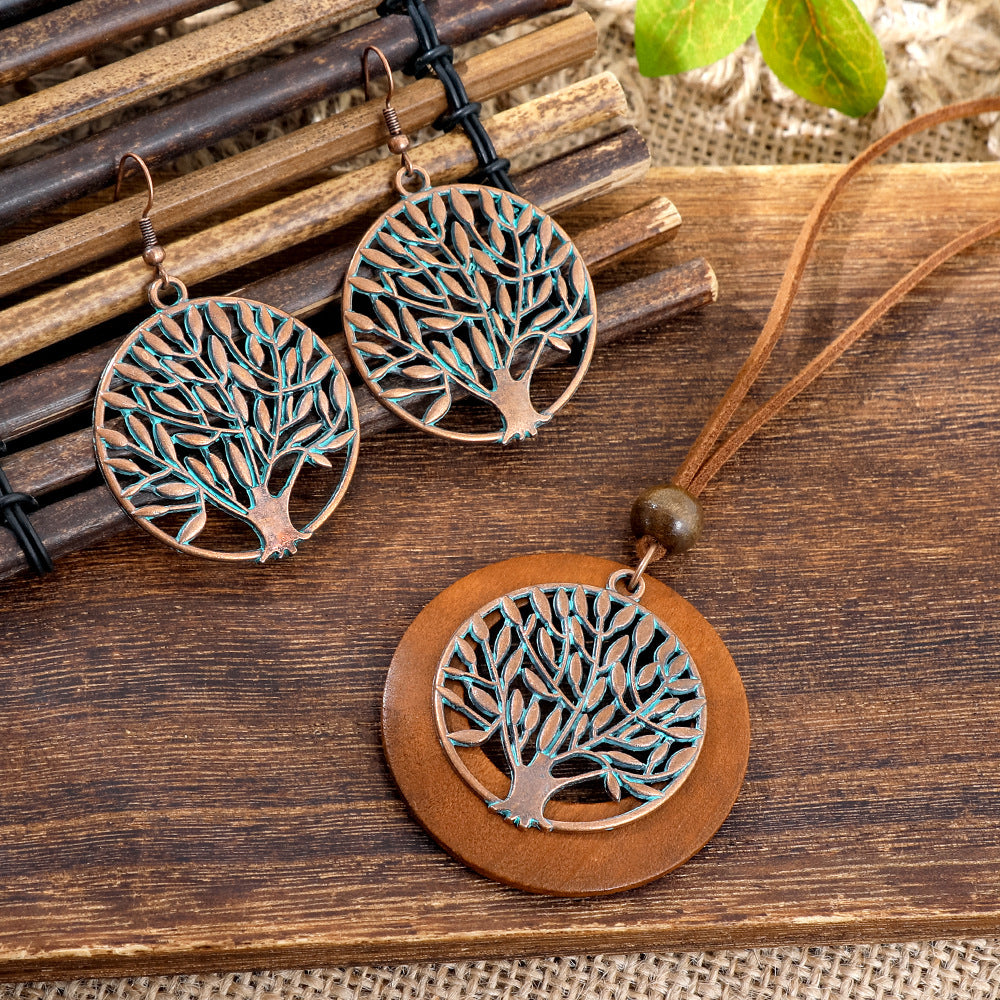 Wholesale Vintage Distressed Earrings and Necklace Set