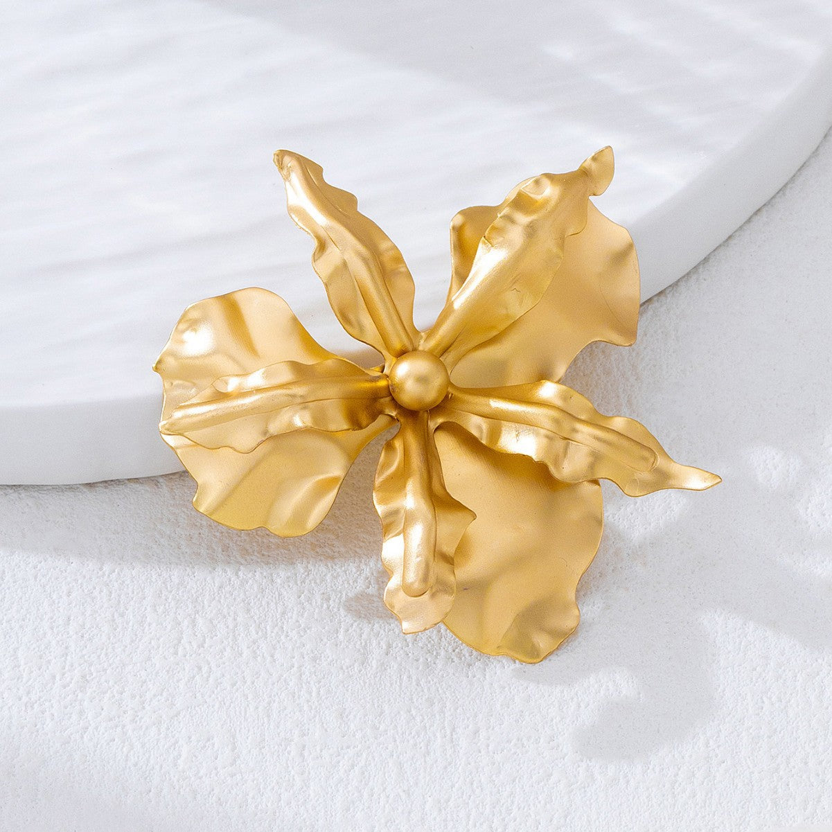 Wholesale Fashionable Trendy Metal Large Flower Brooch