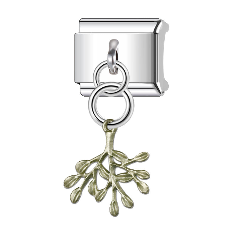 Wholesale  Italian Charm Bracelet 9mm DIY 9MM Single Section Creative Stainless Steel Composable Bracelet