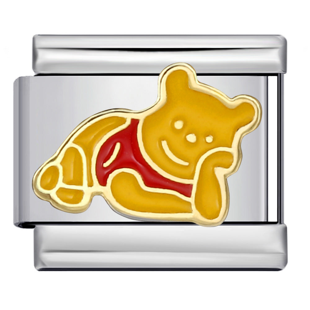 Wholesale Italian Charm Bracelet Animal Pattern DIY Free ing Combination Stainless Steel Composable Bracelet