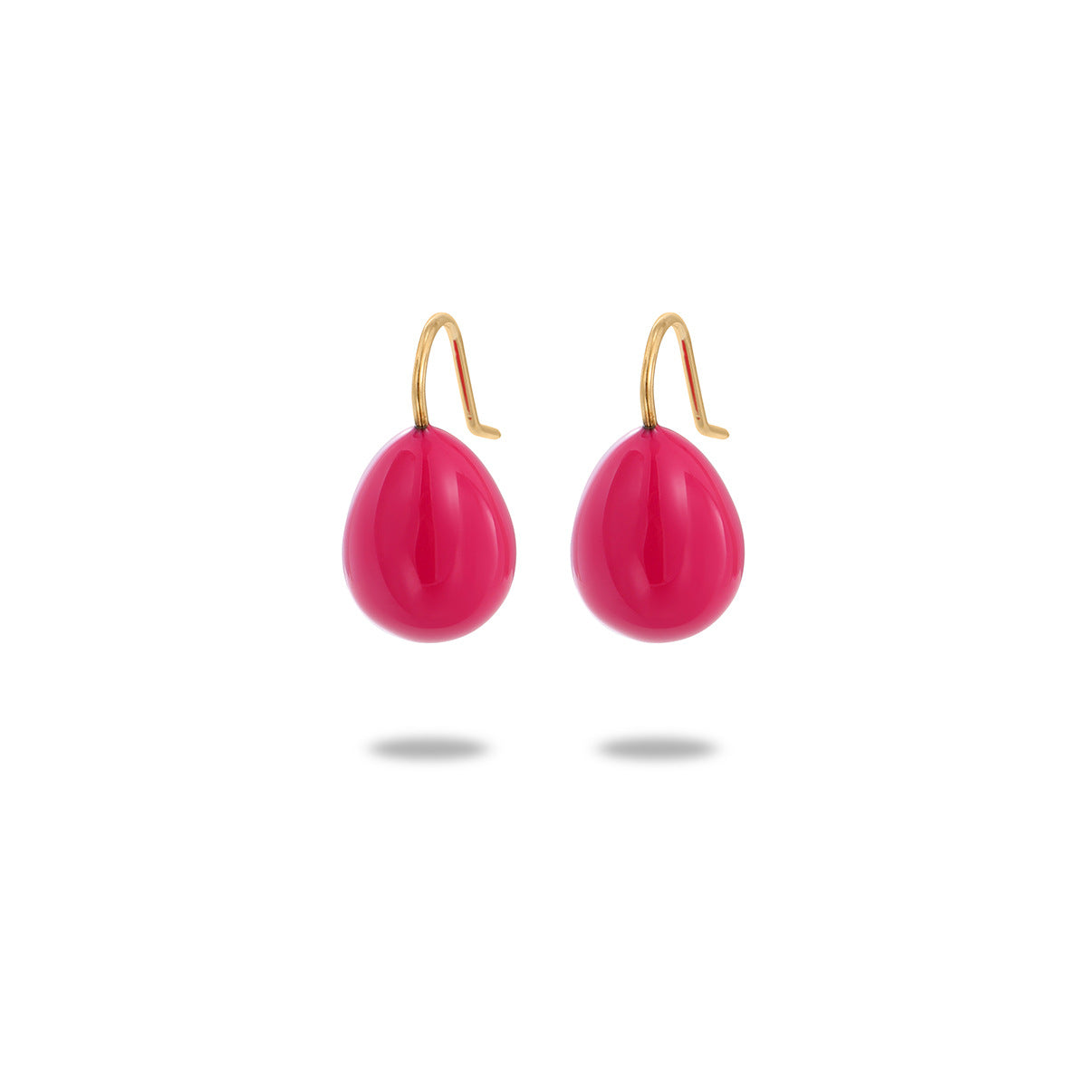 Wholesale Colorful oil drop titanium steel earrings light luxury water drop earrings