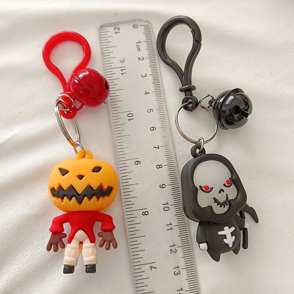 Wholesale Cute Cartoon PVC Doll Pendant Halloween Ghost Keychains Silicone Creative Keychain ACC-KC-YCY001