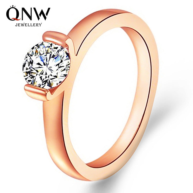 Wholesale blue zircon diamond ring