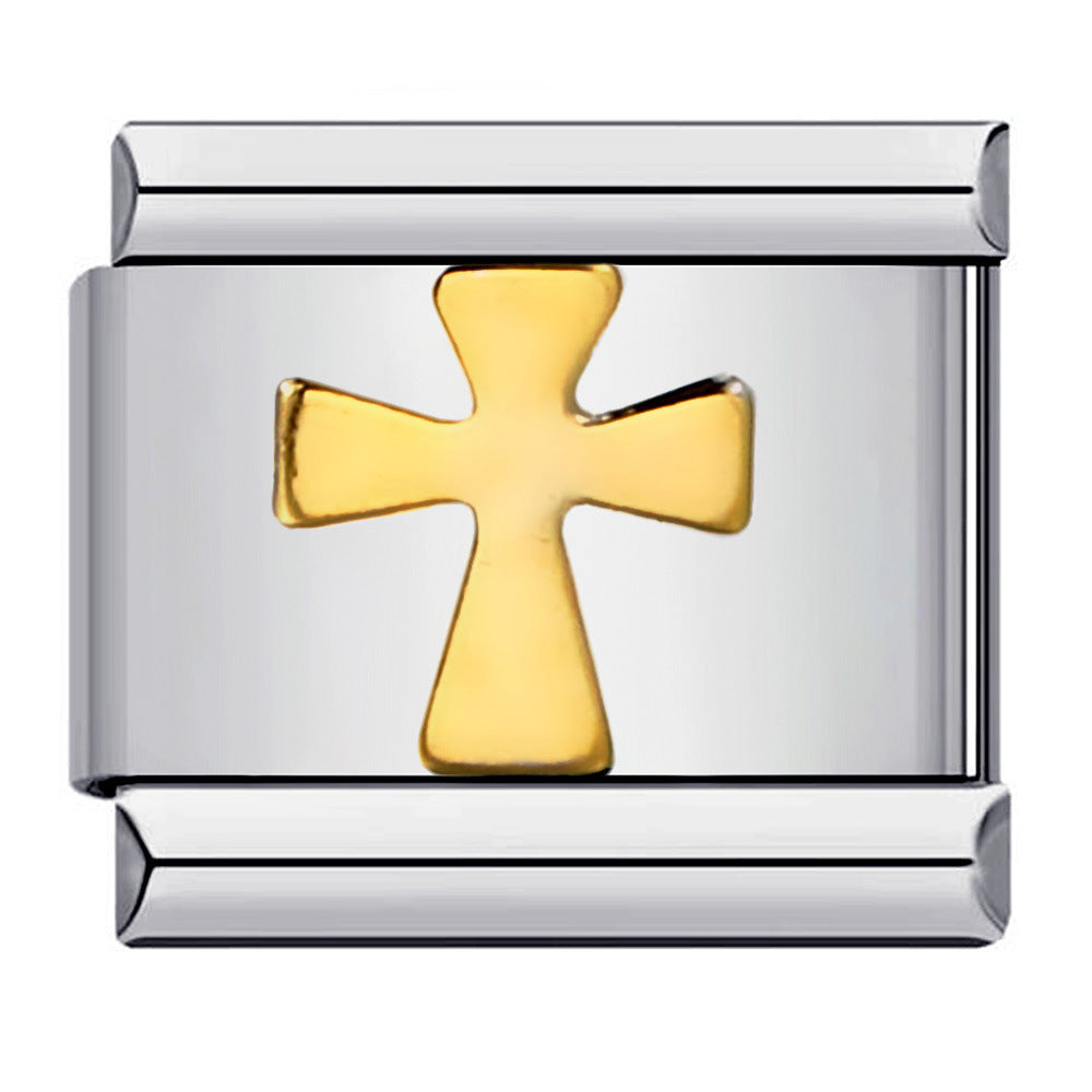 Wholesale   Module Bracelet Titanium Steel Welding Oil Dropping Dark Black Pattern