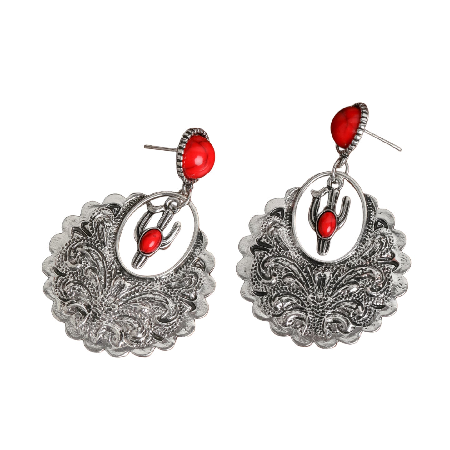 Wholesale Bohemian Vintage Ethnic Style Turquoise Earrings ACC-ES-JunJie003