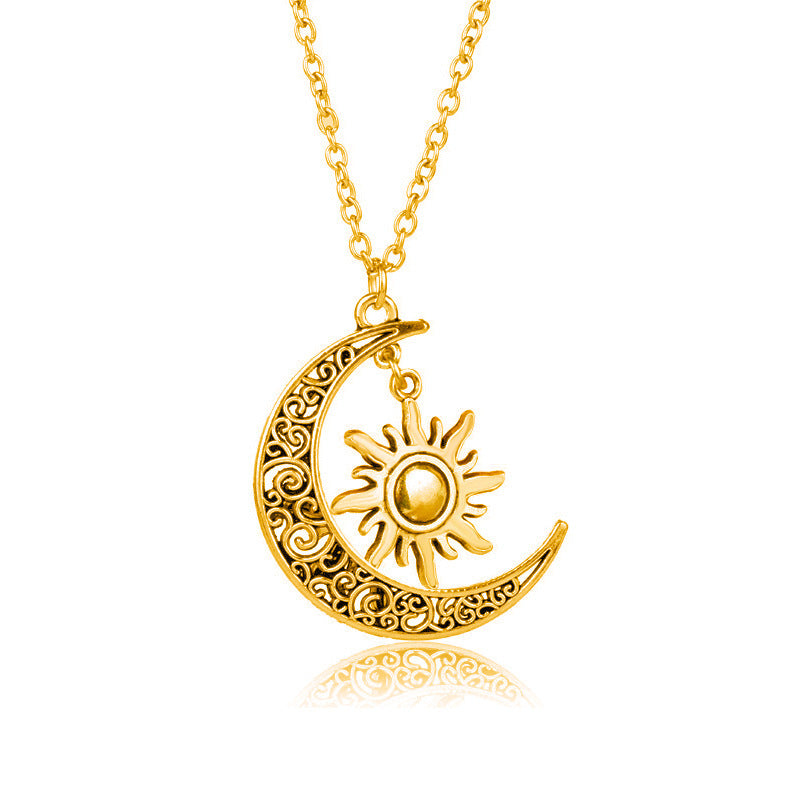 Wholesale Opal Sun Moon Necklace ACC-NE-QW006