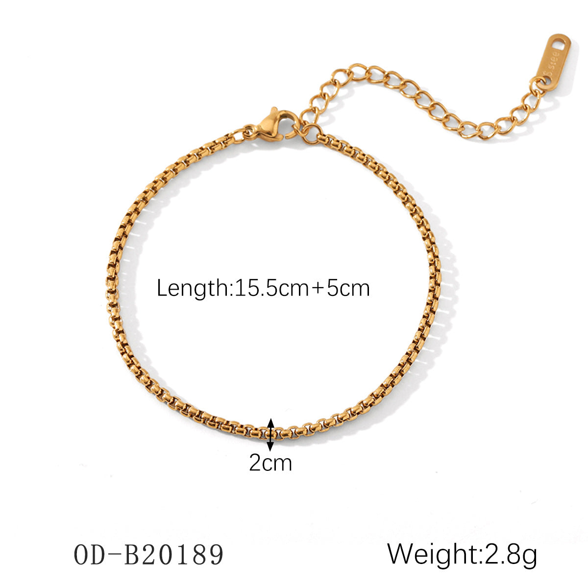 Wholesale 18K gold-plated bracelet stainless steel bracelet