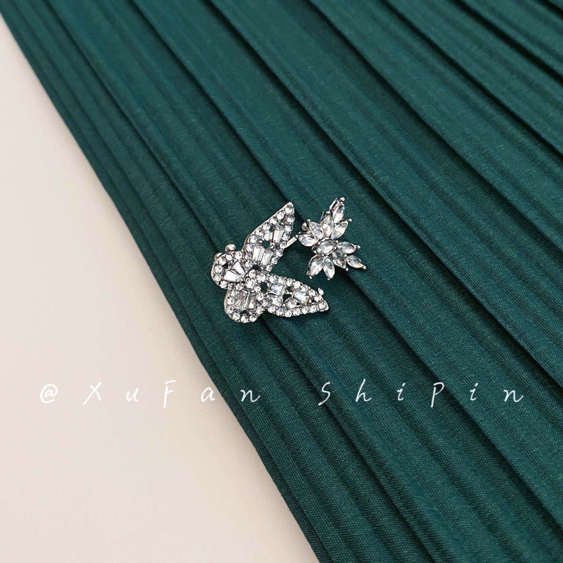 Wholesale Super Fairy Zircon Butterfly Ear Clip Earrings