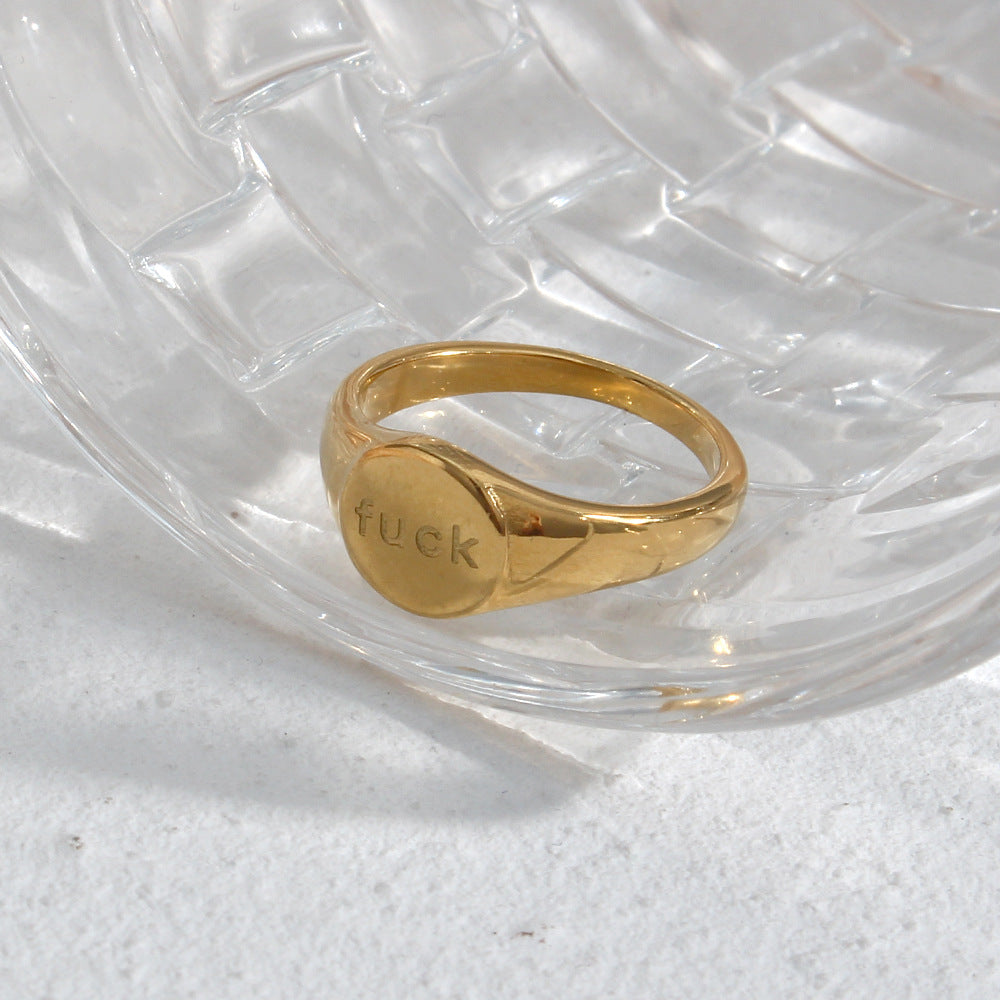 Wholesale FUCKOFF Stainless Steel Rings ACC-RS-MengJia002