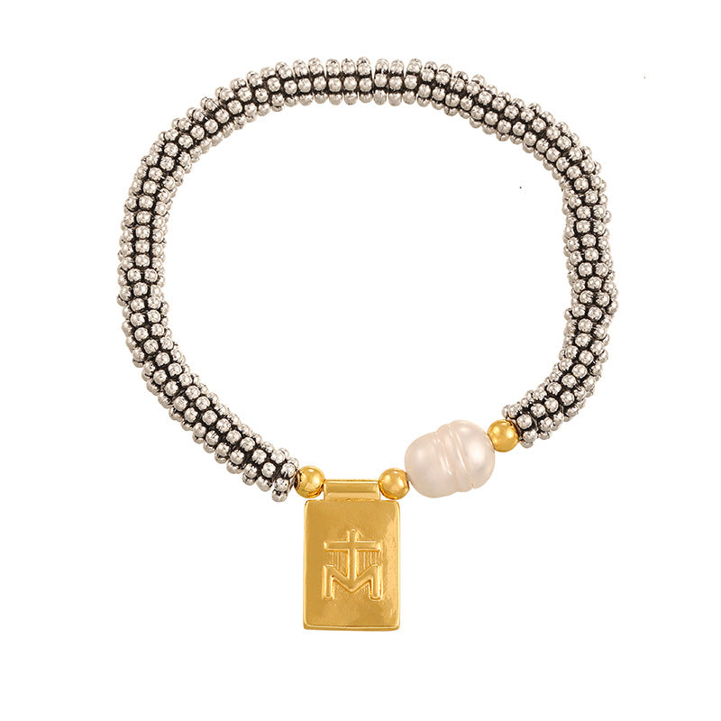 Wholesale Copper Freshwater Pearl Moon Heart Sun Bracelet