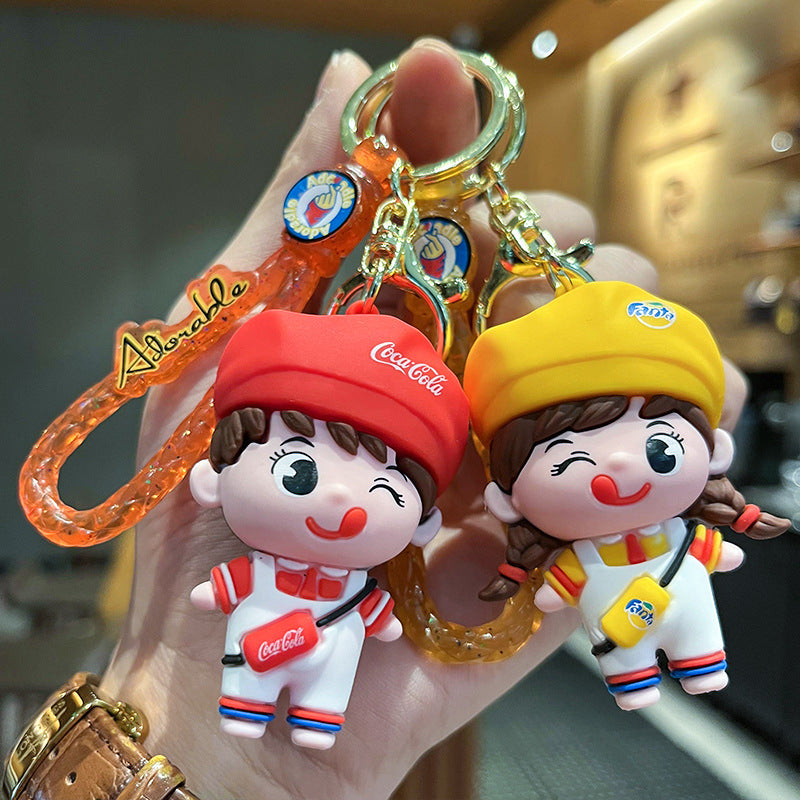 Wholesale Cute cartoon silicone keychain