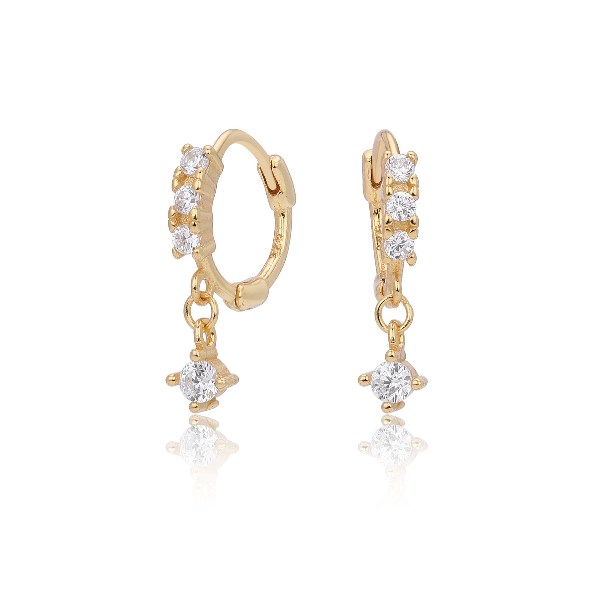 Wholesale  S925 Sterling Silver Diamond Micro-inlaid Zircon  Light Luxury  Earrings