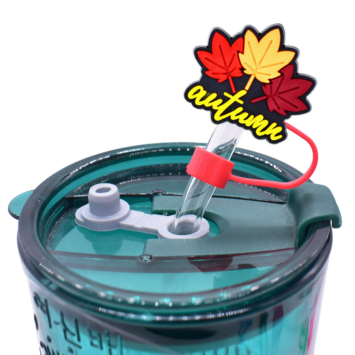 Wholesale Random 100pcs Thanksgiving 10mm Soft Glue Straw Plug Straw Tube Cap ACC-SCR-RYY069