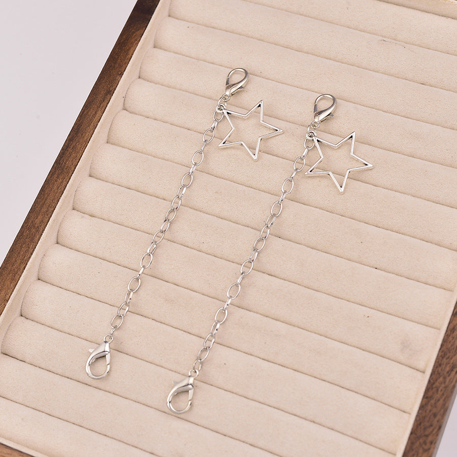 Wholesale Trendy Vintage Star Shoe Buckle Zinc Alloy Electroplated DIY Accessory For Boots Bags And Resale