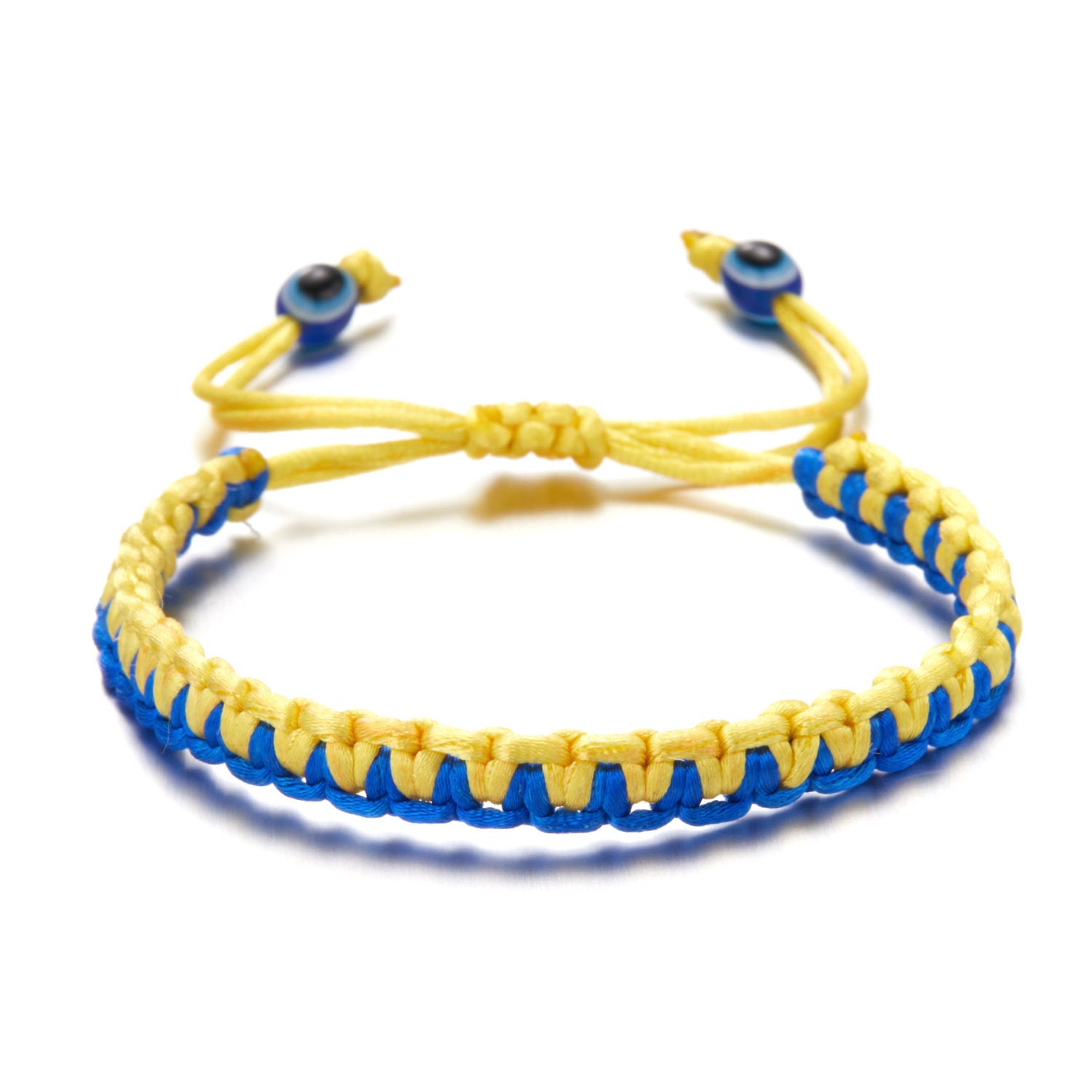 Wholesale Yellow Blue Alloy Bracelet Hand Woven Adjustable Bracelet