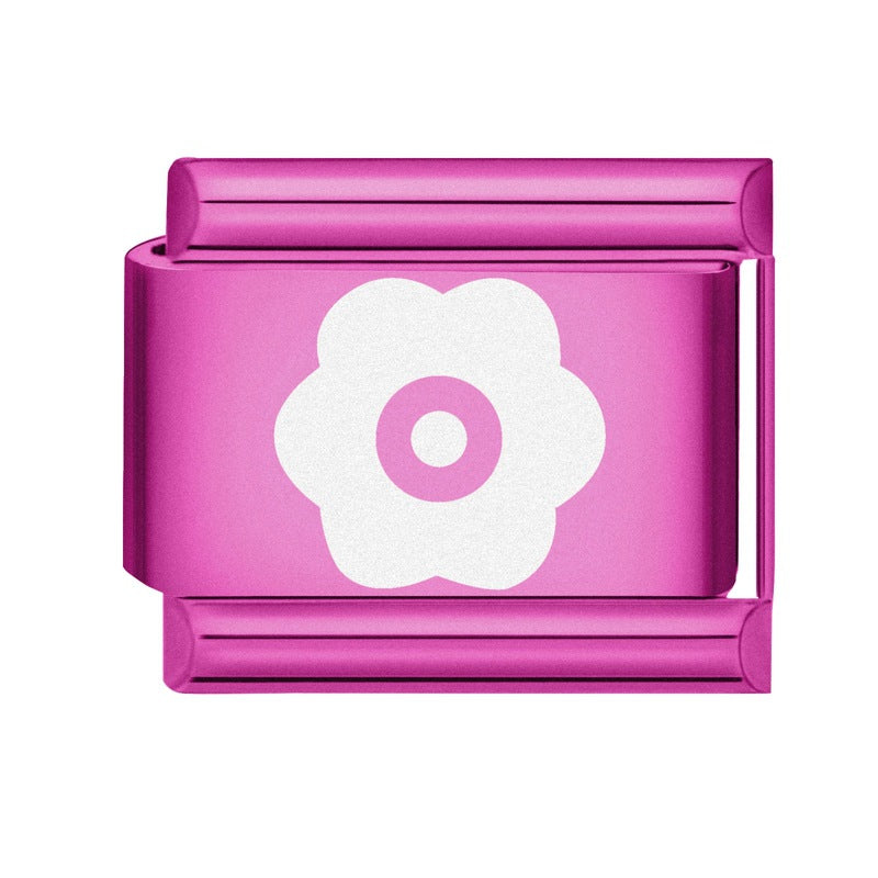 Wholesale Italian Charm Bracelet 9mm DIY Splicing Pitaya Red Stainless Steel Composable Bracelet