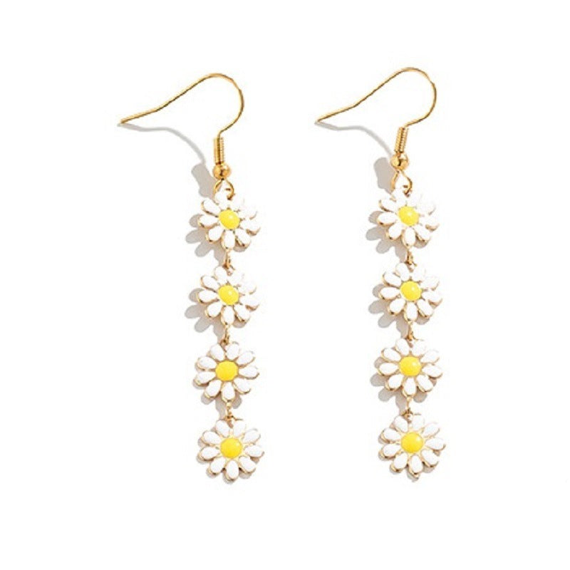 Wholesale  Painting Glaze Daisy Flower Necklace