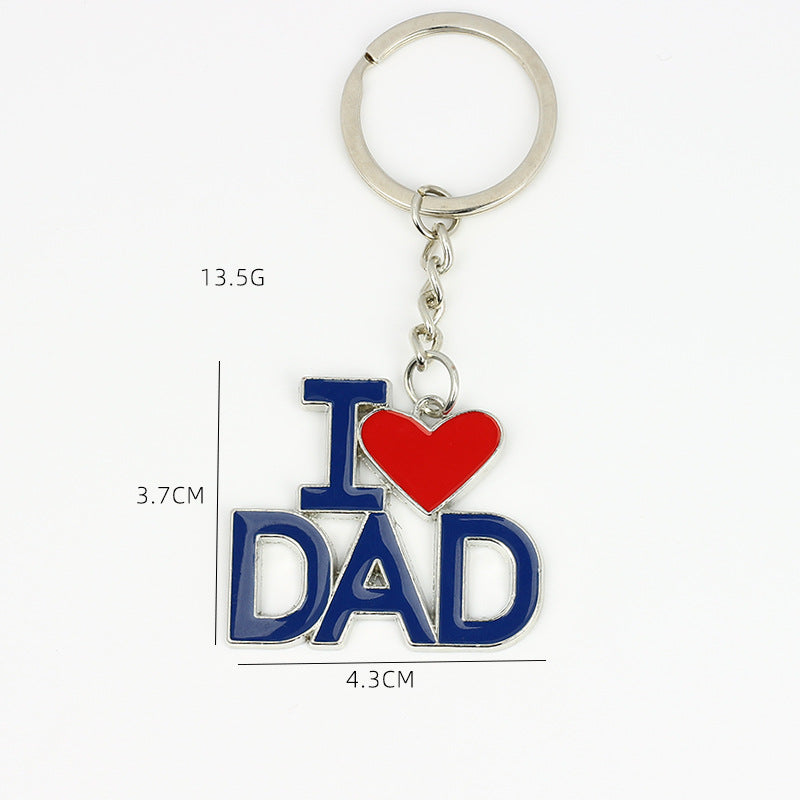 Wholesale Father's Day I OVE DAD Mother's Day Metal I LOVE MUM Keychains ACC-KC-HongAo014