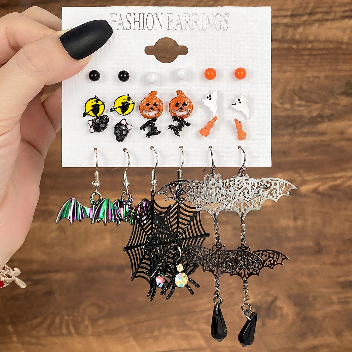 Wholesale Halloween Horror Alloy Oil Drop Earrings ACC-ES-Anduo004