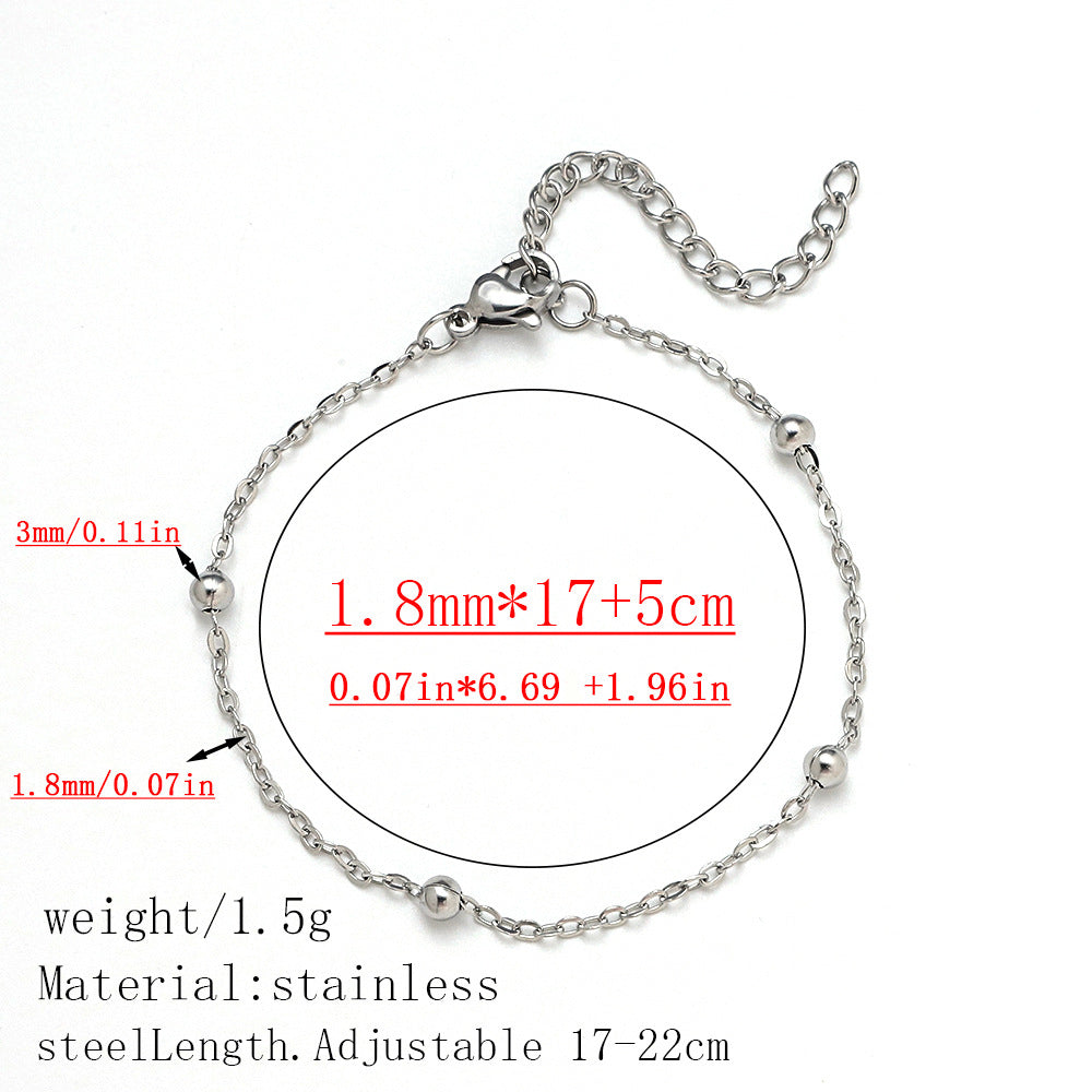 Wholesale Cross-Border Hot-Selling Stainless Steel Gold Bracelet for Women,  Plated with 18K Real Gold,  Fashionable and Versatile Bracelet,  Wholesale Titanium Steel Bracelet