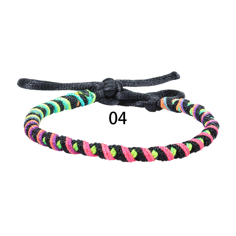 Wholesale Bohemian Style Colorful Hand-woven Rope Wear Bracelet