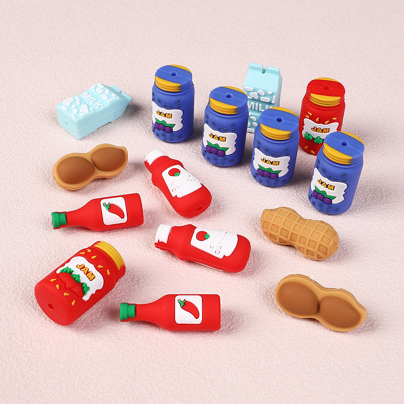 Wholesale 20pcs Cute Bottles Focal Beads DIY Bead Accessories