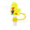 Wholesale  10pcs 10mm Little Yellow Duck Cartoon Cute Duck PVC Soft Straw Tube Cap