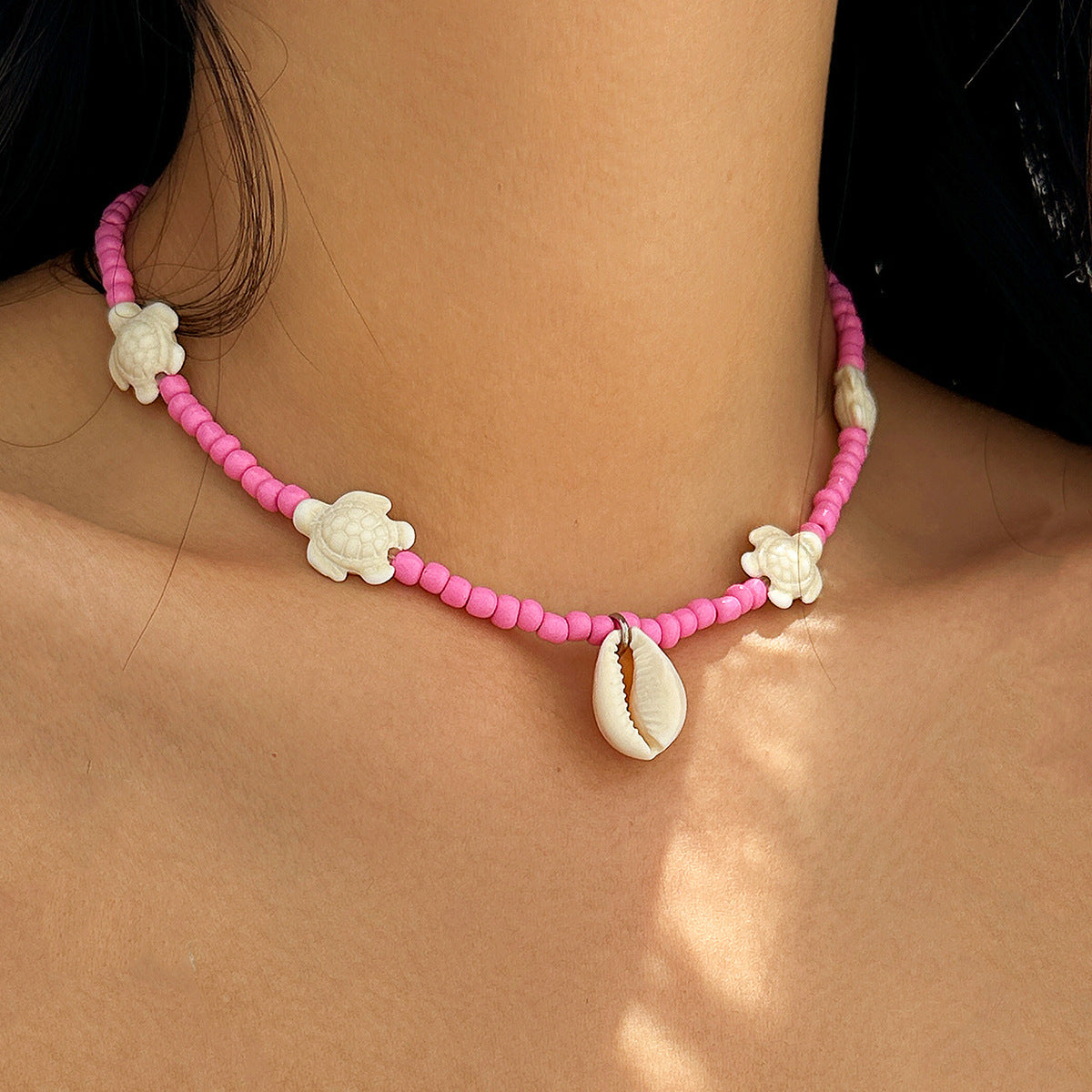 Wholesale Beach Vacation Rice Beaded Necklace