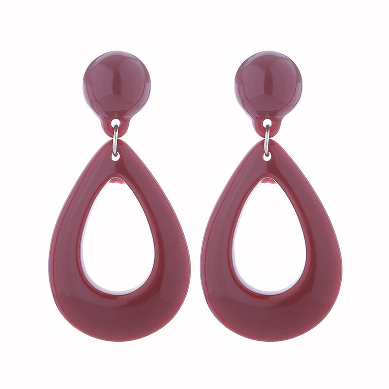 Wholesale Exaggerated Polka Dot Black and White Polka Dot Acrylic Earrings